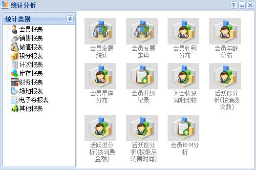 一卡易會(huì)員管理軟件統(tǒng)計(jì)分析模塊介紹